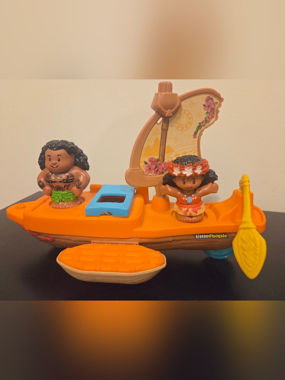 Little People Disney Princess Moana And Mauis Canoe Sail Boat